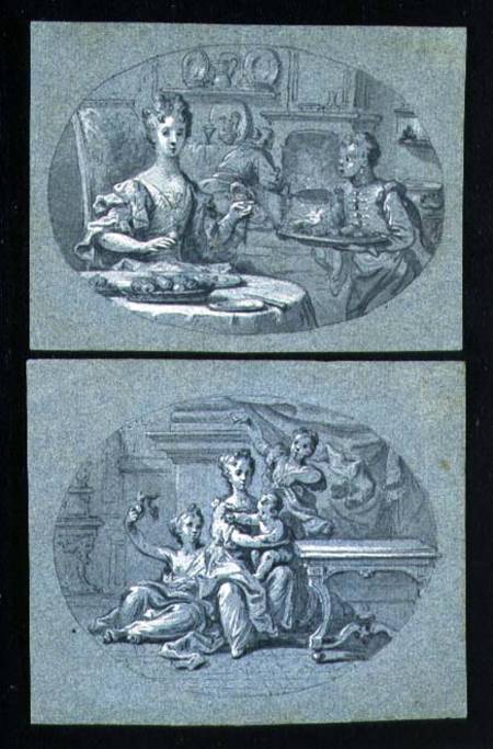 Two Domestic Scenes from English School
