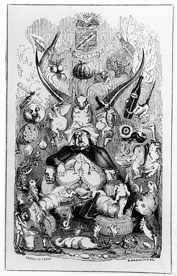 Frontispiece to ''Memoirs of a Stomach'' The Minister for the Interior from English School