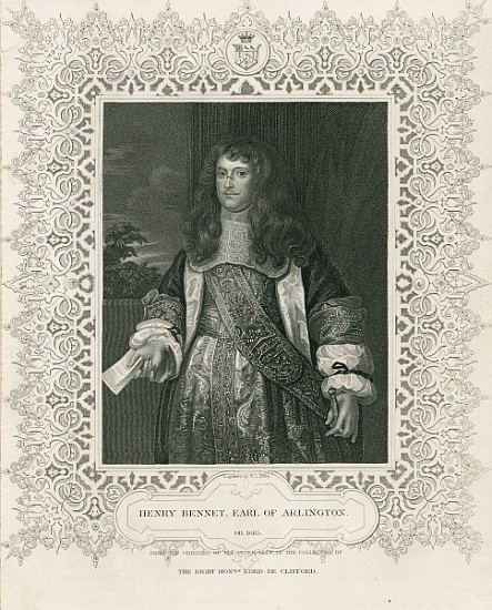 Henry Bennet, 1st Earl of Arlington, from ''Lodge''s British Portraits'' from English School