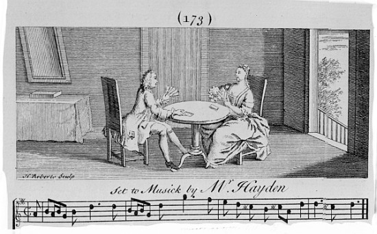 Illustration to Sheet Music Joseph Haydn; engraved by H. Roberts from English School