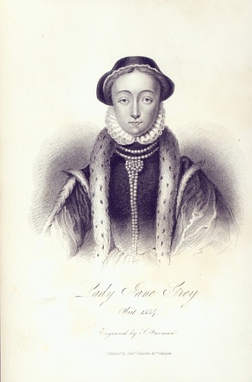 Lady Jane Grey; engraved by S. Freeman from English School