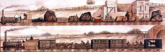 Liverpool and Manchester Railway: Freight and livestock from English School
