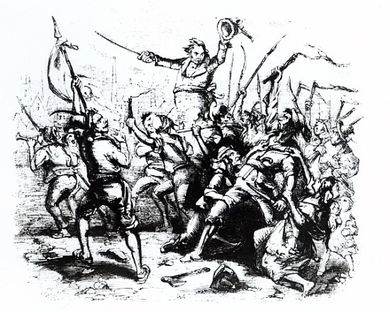 Luddite Rioters, 1811-12 from English School