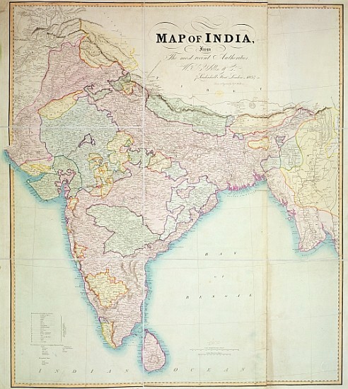 Map of India from English School