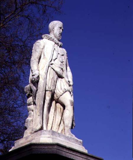 Memorial to Sir John Myddleton (c.1560-1631) detail of statue from English School