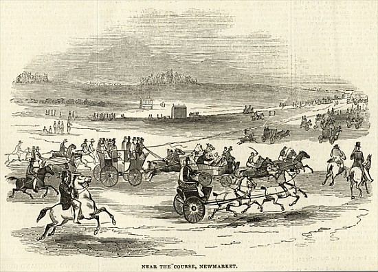 Near the Course, Newmarket, from ''The Illustrated London News'', 3rd May 1845 from English School
