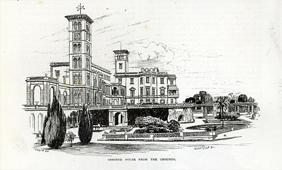 Osborne House from the Grounds, from ''Leisure Hour'' from English School