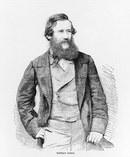 Portrait of John Hanning Speke (1827-64), Illustrated London News Supplement, July 4, 1863, engravin from English School