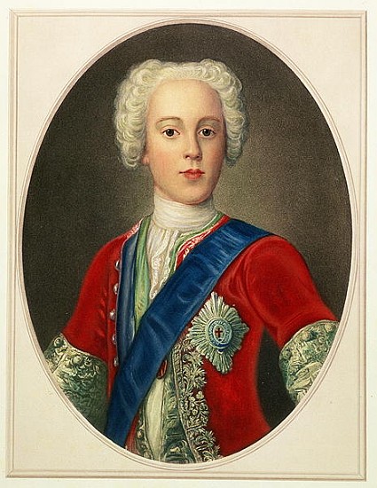 Portrait of Prince Charles Edward Louis Philip Casimir Stewart (1720-88) the Young Pretender or ''Bo from English School