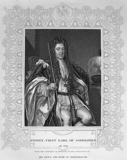 Portrait of Sydney, First Earl of Godolphin from English School