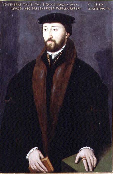 Portrait of Richard Pate (1516-88) benefactor of Corpus Christi College Oxford 1550 from English School