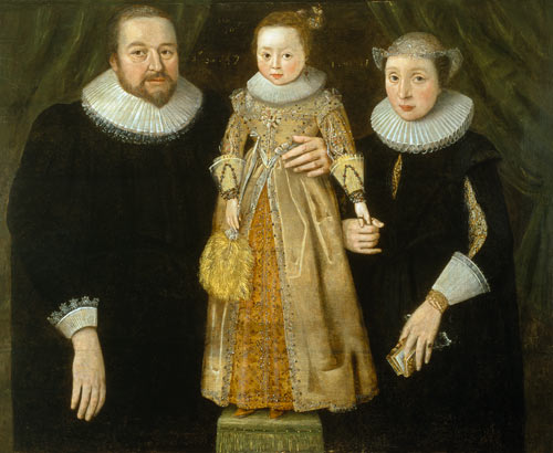 Portrait of a family from English School