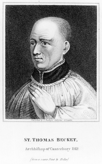 St. Thomas Becket, after a print by Hollar from English School