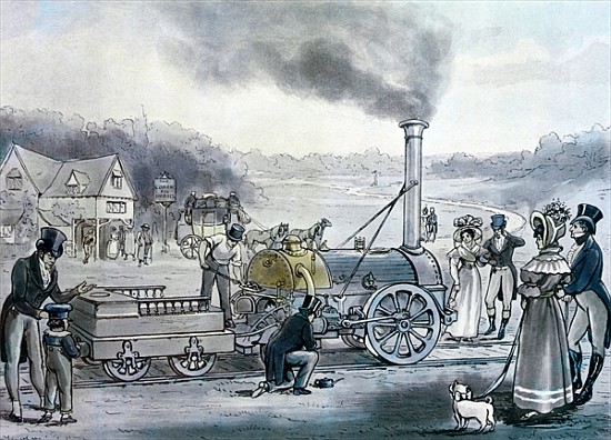 Stephenson''s ''Northumbrian'', the first locomotive to be built with an integral firebox from English School