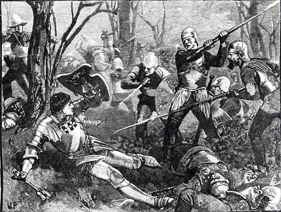 The Death of the King Maker at the Battle of Barnet, c.1880 from English School