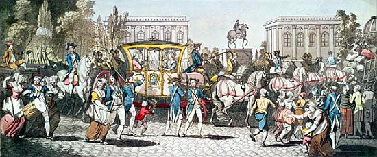 The Entry of Louis XVI (1754-93) into Paris, 6th October 1789 from English School