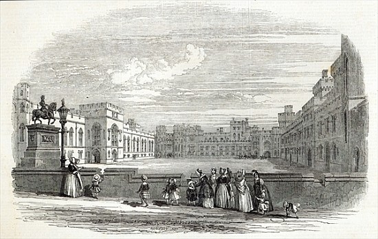 The Great Quadrangle, Windsor Castle, from ''The Illustrated London News'', 10th October 1846 from English School