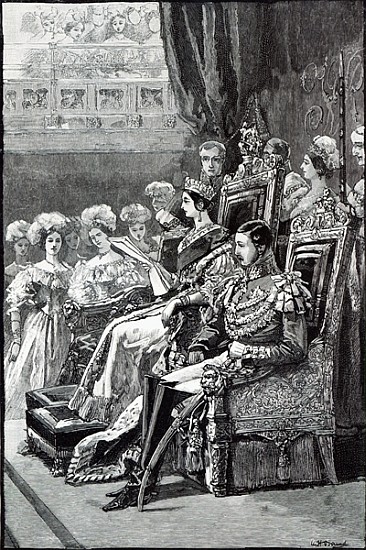 The Queen Opening Parliament in 1846 from English School