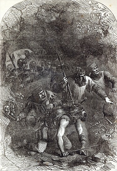 The Troops of Lord Montacute in the Subterranean Passage, illustration from ''Cassell''s Illustrated from English School