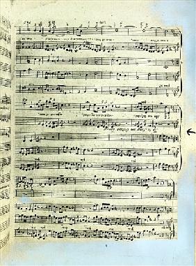 A page from one of the only two copies known to exist of the first printing of Handel''s Messiah in 