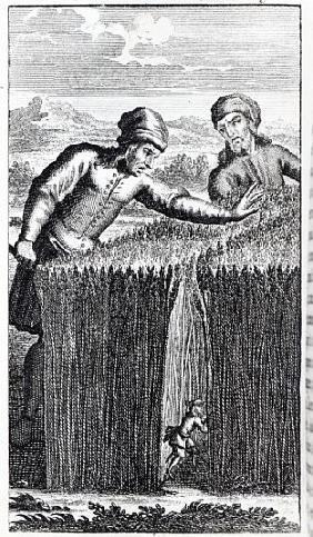 Gulliver is discovered by a farmer in Brobdingnag, illustration from ''Gulliver''s Travels''Jonathan