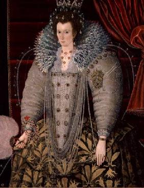 Portrait thought to be of Queen Elizabeth I (1533-1603) hanging in the Great Hall