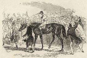 Sir Tatton Sykes leading in the winner of the St. Leger, from ''The Illustrated London News'', 26th 