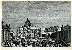 The Great Easter Benediction in the Piazza of St. Peter''s, Rome