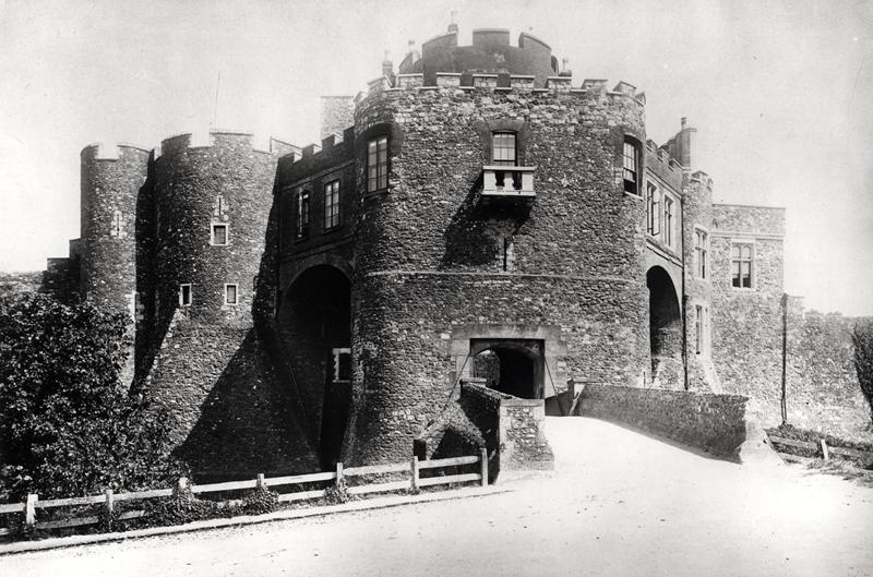 View of the Constable''s Gate, built 1221-27 (b/w photo)  from English School