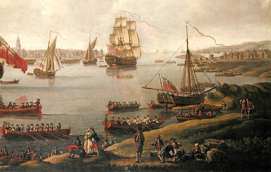 View of the Thames, 1761 (detail of 18935) from English School