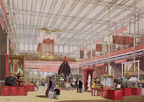 View of the United States section of the Great Exhibition of 1851, from ''Dickinson''s Comprehensive from English School