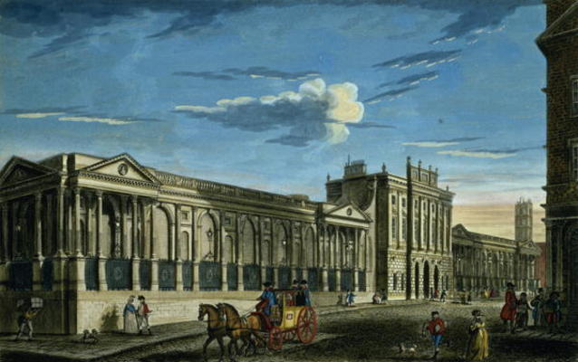 A View of the Bank of England, Threadneedle Street, London, printed for Bowles and Carver, pub. 1797 from English School, (18th century)