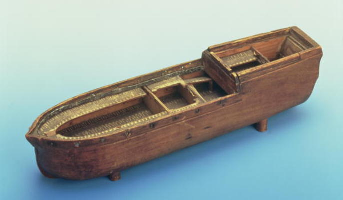 Model of the slave ship 'Brookes' used by William Wilberforce in the House of Commons to demonstrate from English School, (18th century)