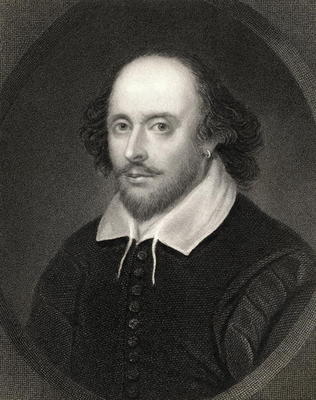William Shakespeare (1564-1616) from 'The Gallery of Portraits', published 1833 (engraving) from English School, (19th century)