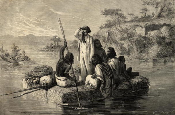 A Journey in Abyssinia (engraving) from English School, (19th century)