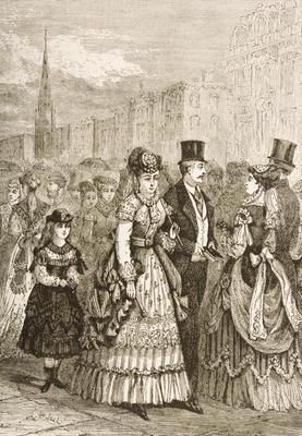 Fifth Avenue, New York, in c.1870, from 'American Pictures' published by the Religious Tract Society from English School, (19th century)