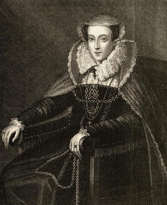 Mary Queen of Scots (1542-87) (engraving) from English School, (19th century)
