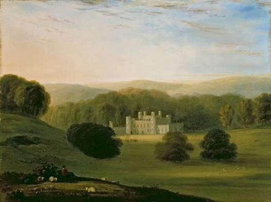 Michelgrove House (oil on canvas) from English School, (19th century)