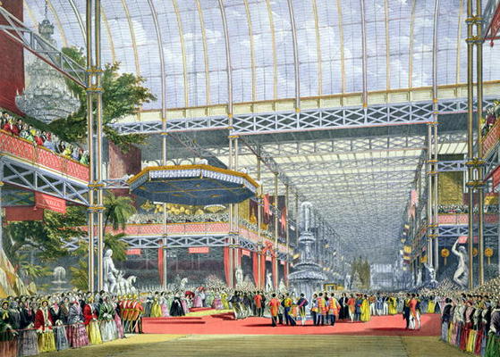 The Inauguration, from 'Dickinson's Comprehensive Pictures of the Great Exhibition of 1851', publish from English School, (19th century)