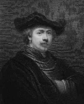 Rembrandt Harmens van Rijn (1606-69) from 'The Gallery of Portraits', published 1833 (engraving)