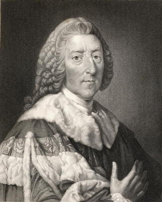 William Pitt the Elder (1708-78) 1st Earl of Chatham, from 'Gallery of E Portraits', published in 18 from English School, (19th century)