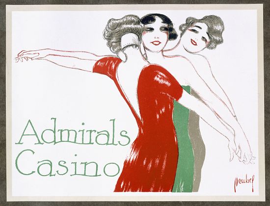 Poster for Admirals Casino from English School, (20th century)