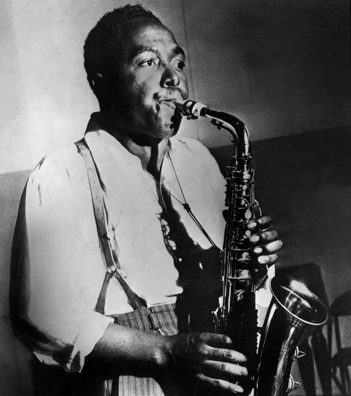 American saxophonist and jazz composer Charlie Parker from English Photographer, (20th century)