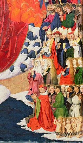 The Coronation of the Virgin, completed 1454 (detail of 57626) from Enguerrand Quarton