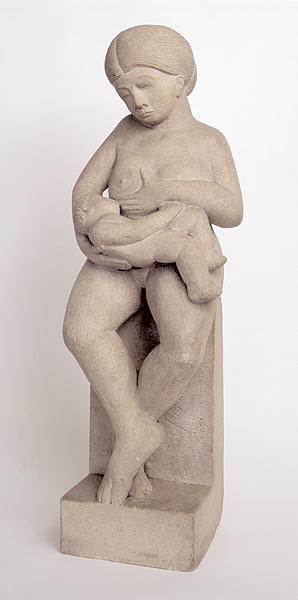 Madonna and Child 1 - feet crossed, 1909-10 (portland stone)  from Eric Gill