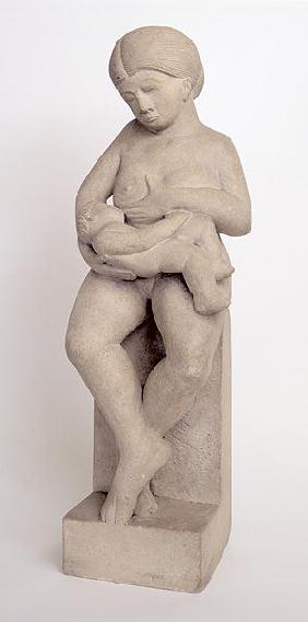 Madonna and Child 1 - feet crossed, 1909-10 (portland stone) 