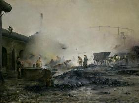 The Gas Factory at Courcelles, 1884 (oil on canvas)