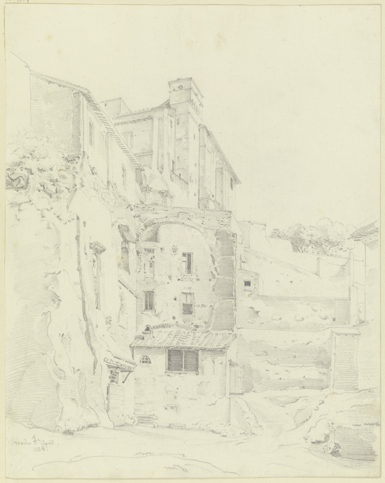 Rom, Häusergruppe an der Aurelianischen Mauer from Ernst Fries