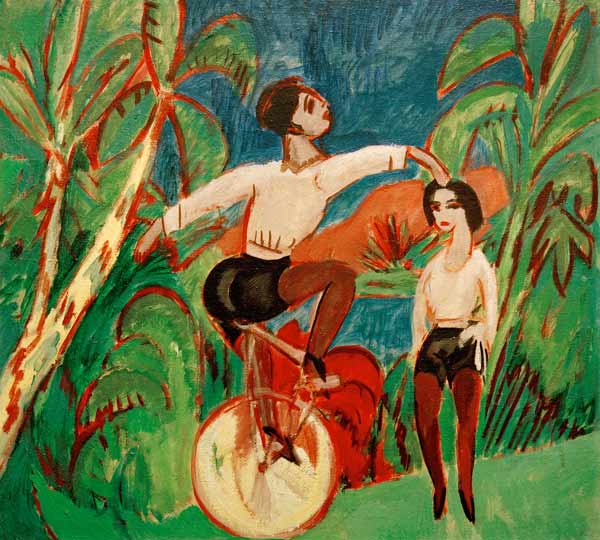 Unicyclists from Ernst Ludwig Kirchner