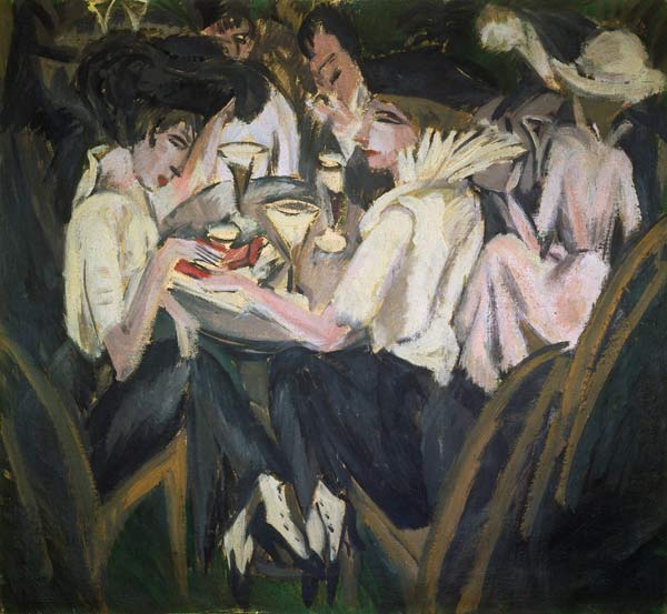 In the Cafégarten from Ernst Ludwig Kirchner